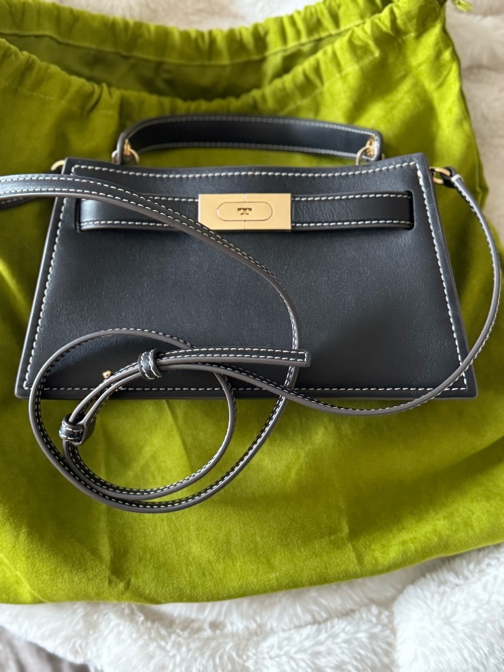 Tory Burch Lee Radziwill Pebble (petite) Top Handle (crossbody bag)